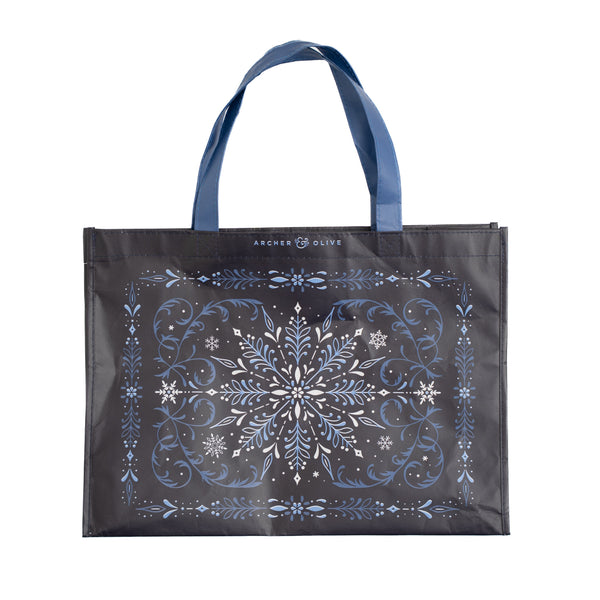 Reusable Snowflake Shopping Tote