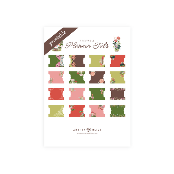 Printable Planner Tabs: Fairy House