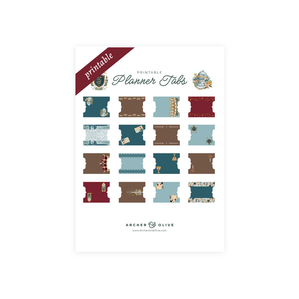 Printable Planner Tabs: Knight's Sword