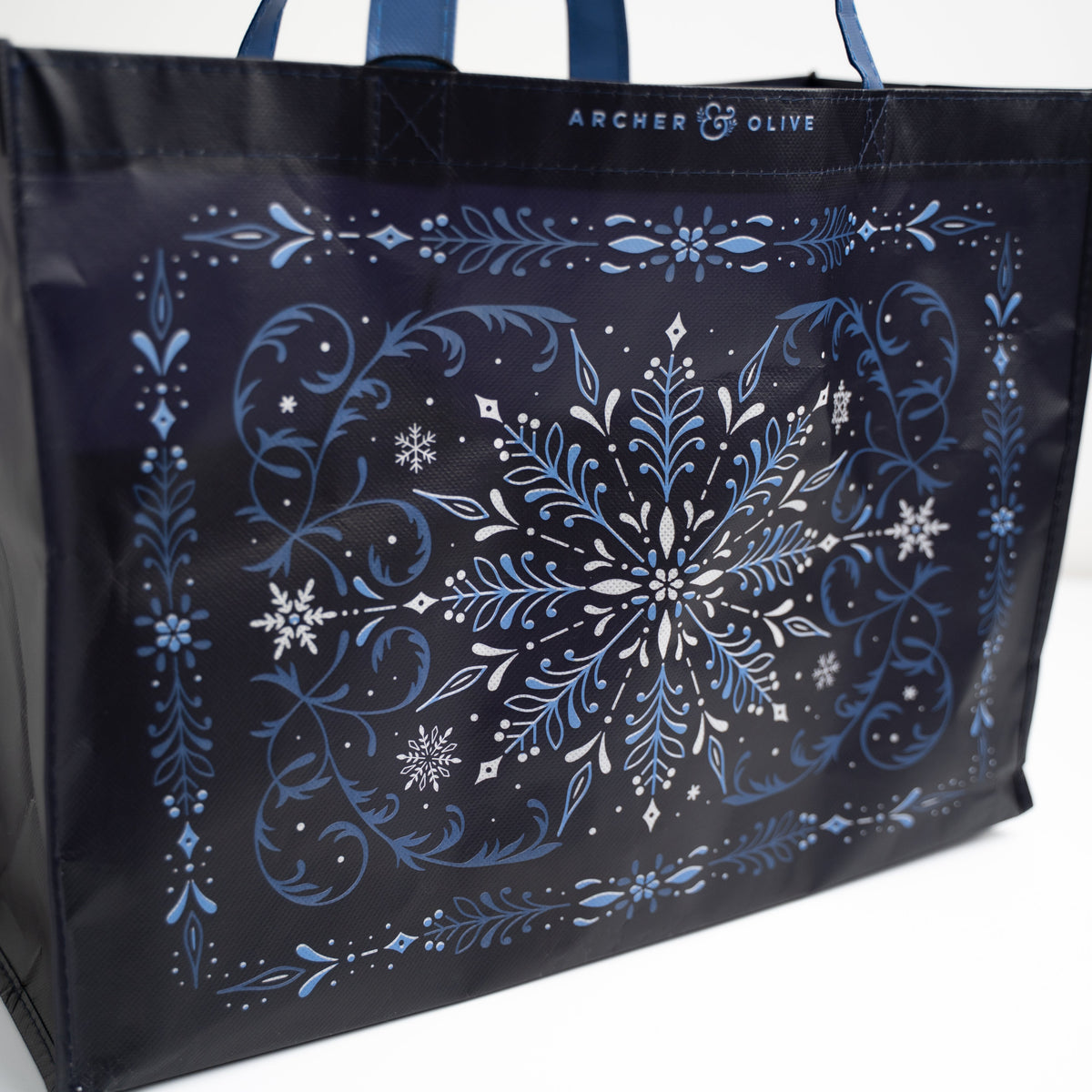 Reusable Snowflake Shopping Tote