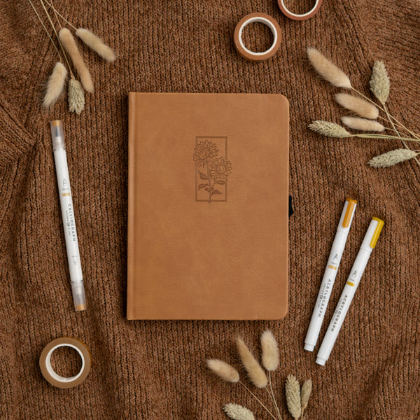 Sunflower - Dot Grid Notebook - 128 pages