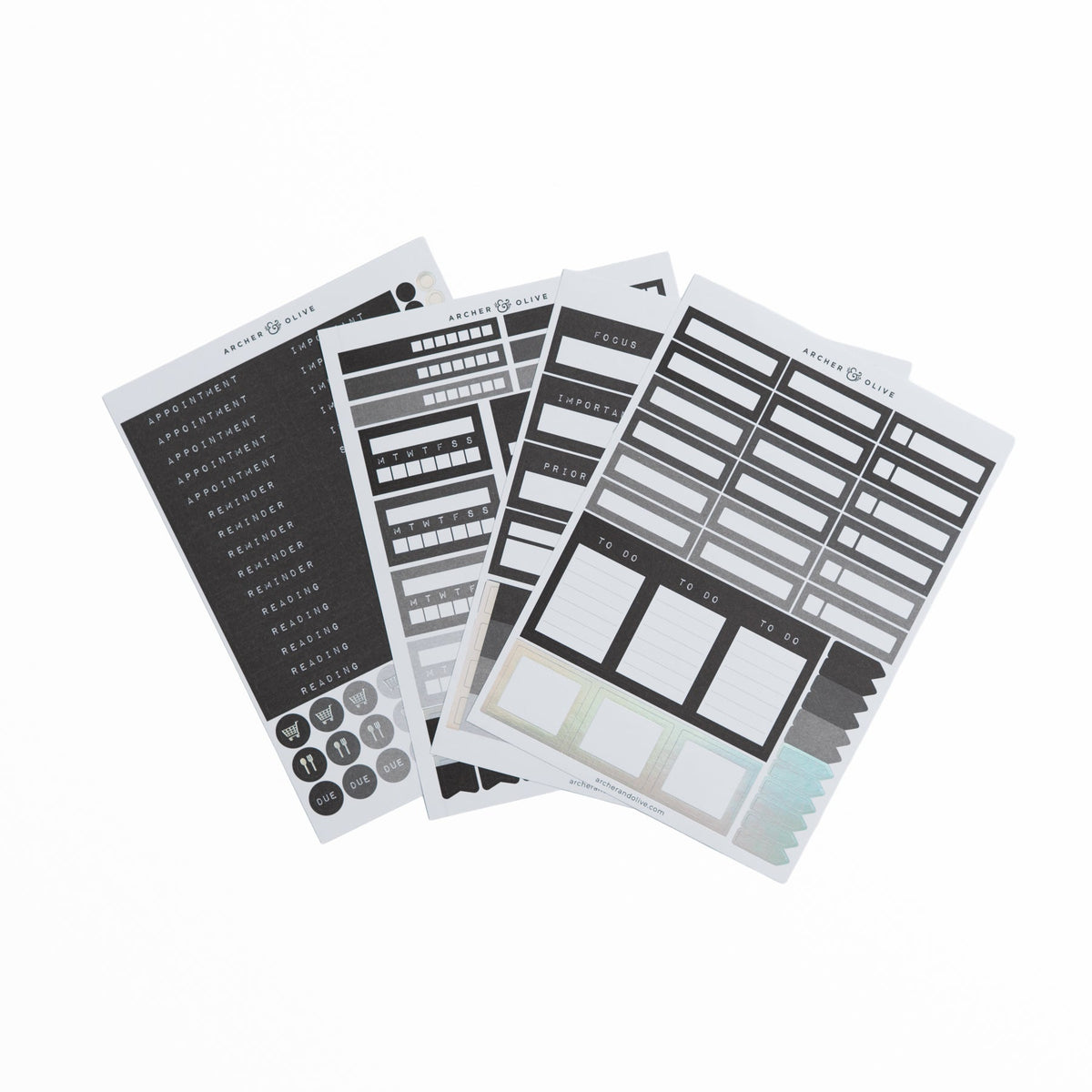 Ink & Type Planning Sticker Set