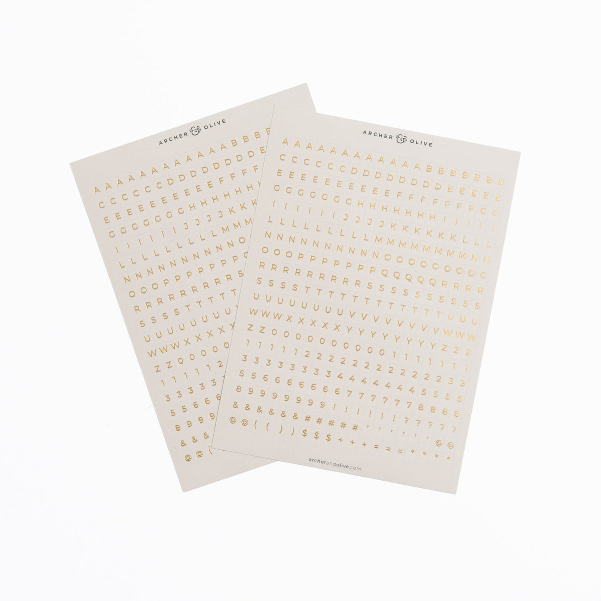 Soft Nature Alpha Sticker Set