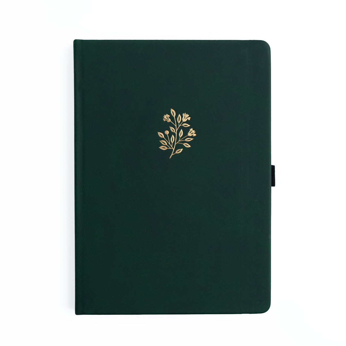 B5 Deep Green Floral Dot Grid Notebook