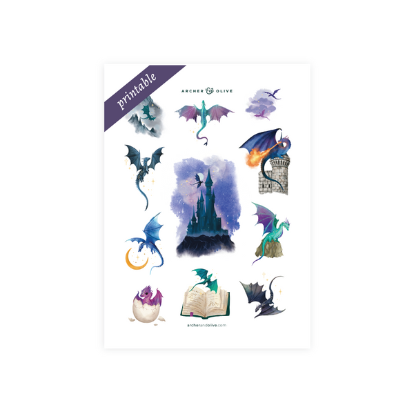 Printable Sticker: Dragon Spire