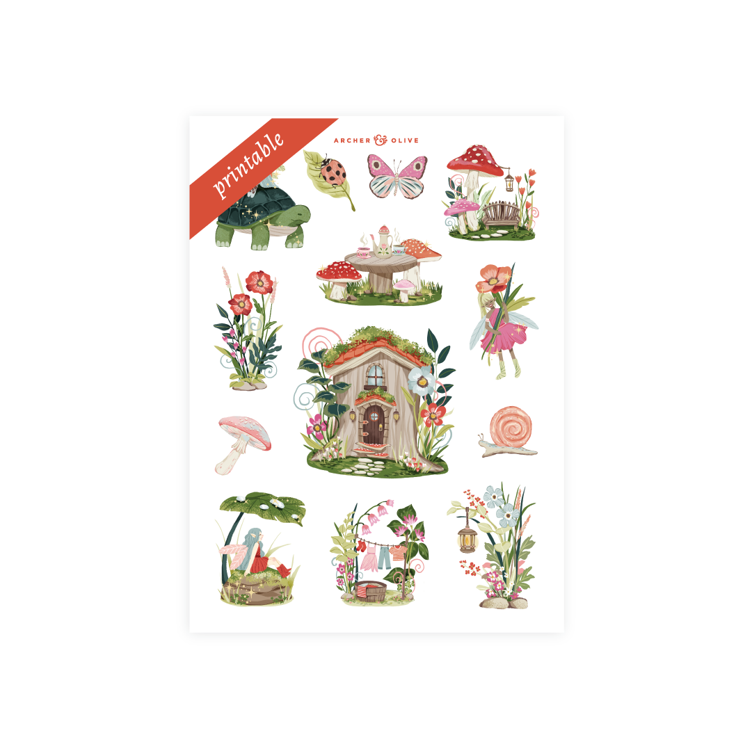 Printable Sticker: Fairy House