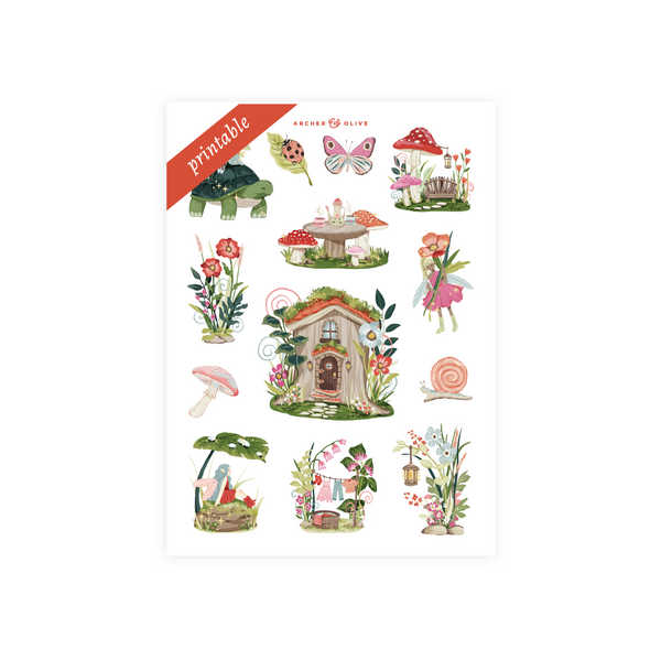Printable Sticker: Fairy House
