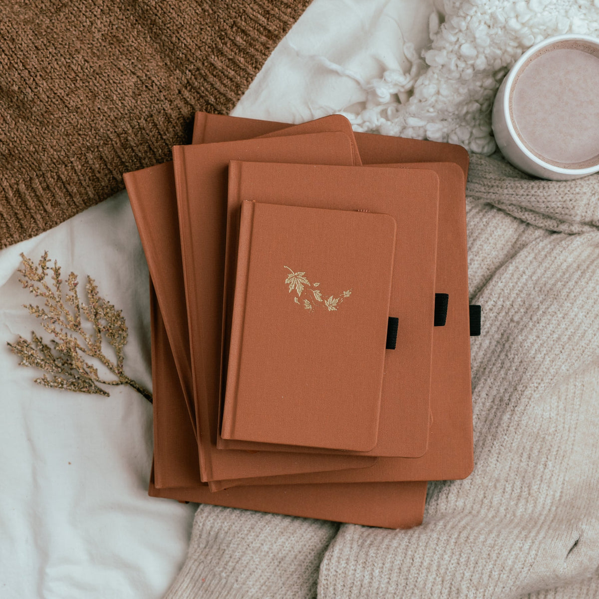 Pocket Swirling Leaves: Dot Grid Notebook