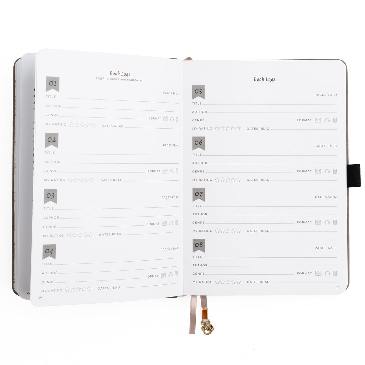 Vintage Library in Lilac: Reading Journal