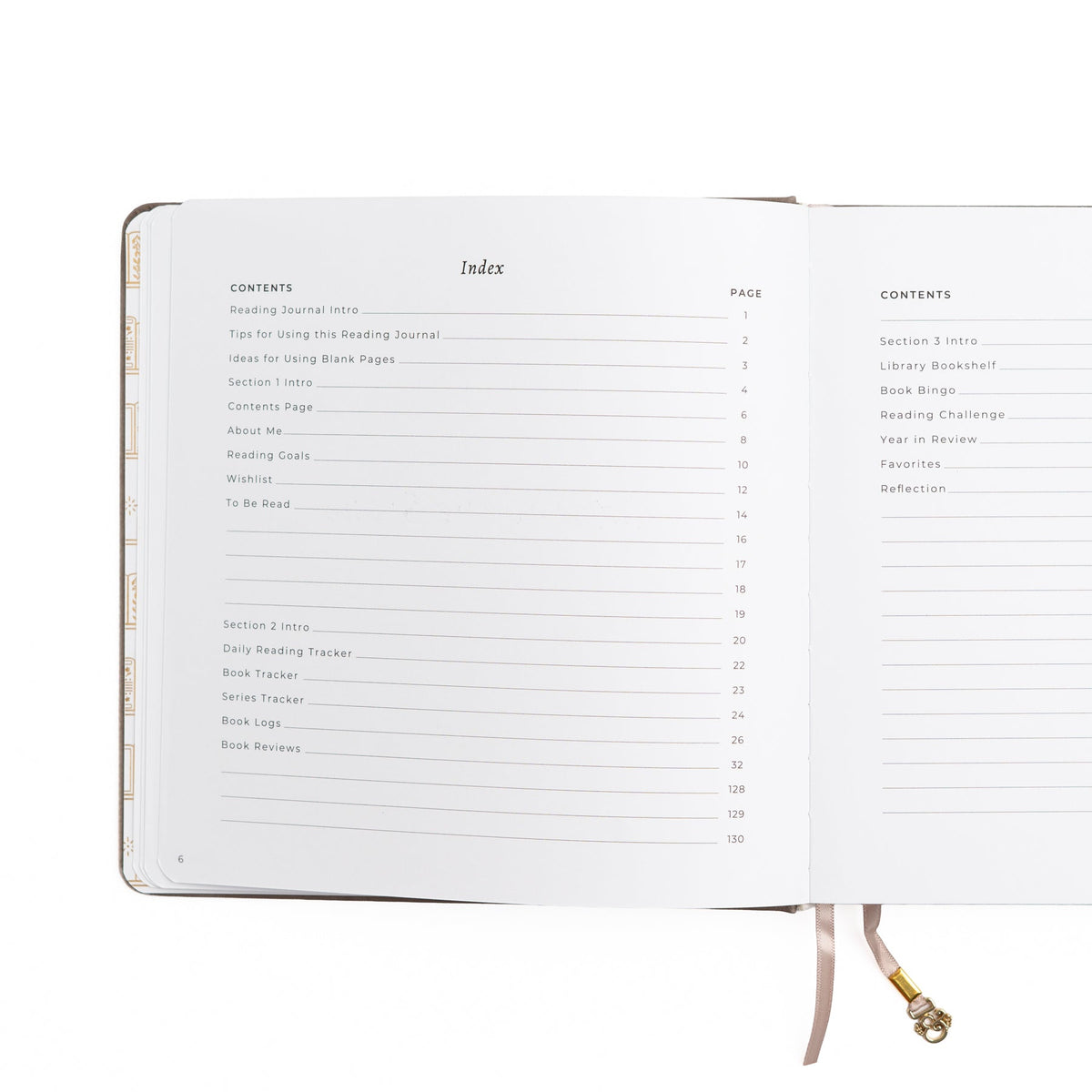 Vintage Library in Lilac: Reading Journal