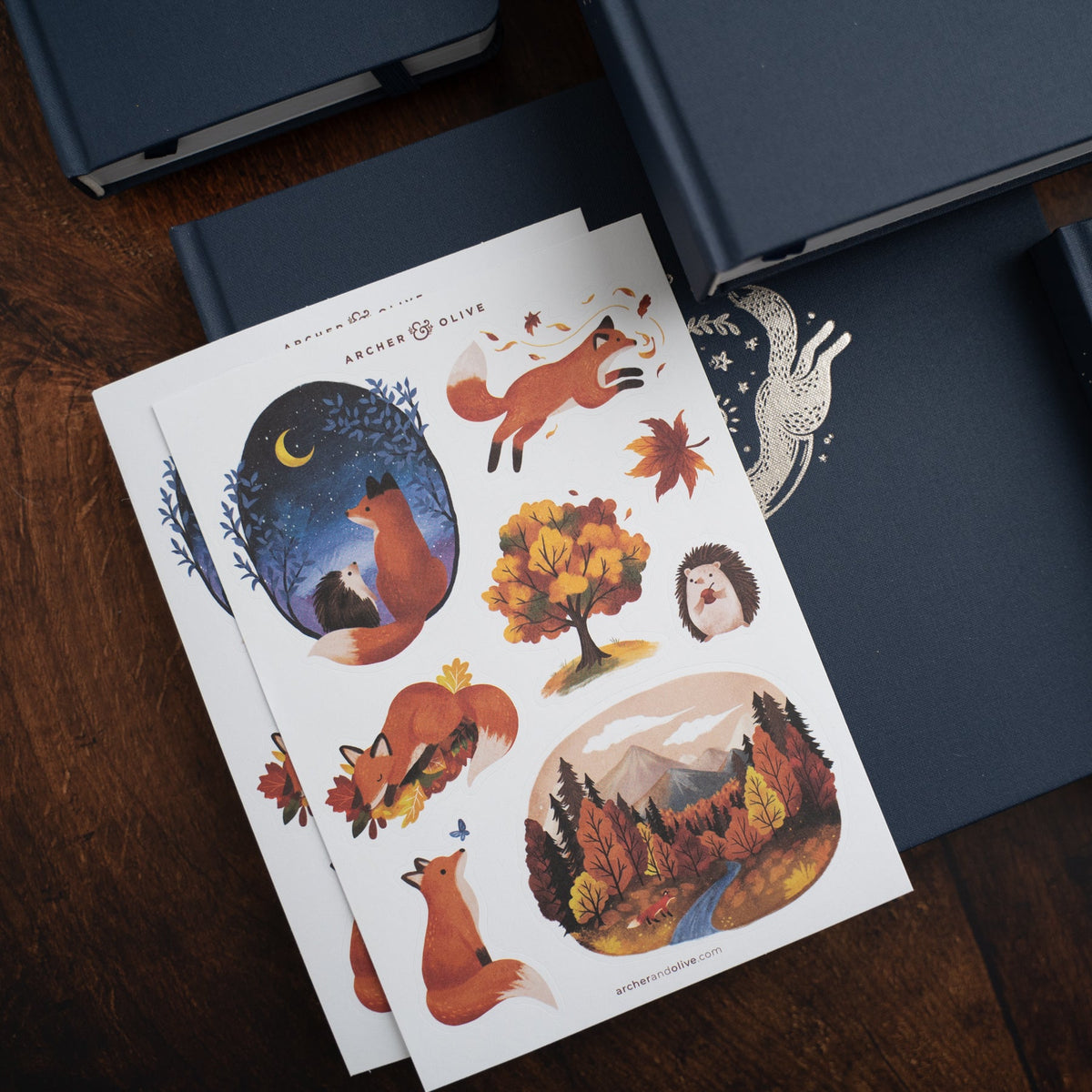 Forest Foxes Sticker Set