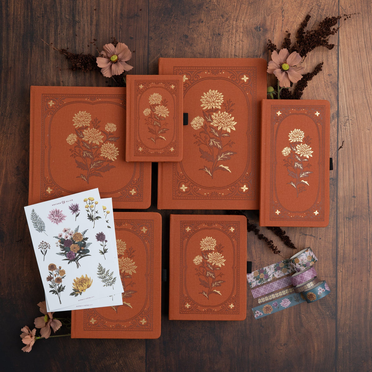 Chrysanthemum Dot Grid Notebook