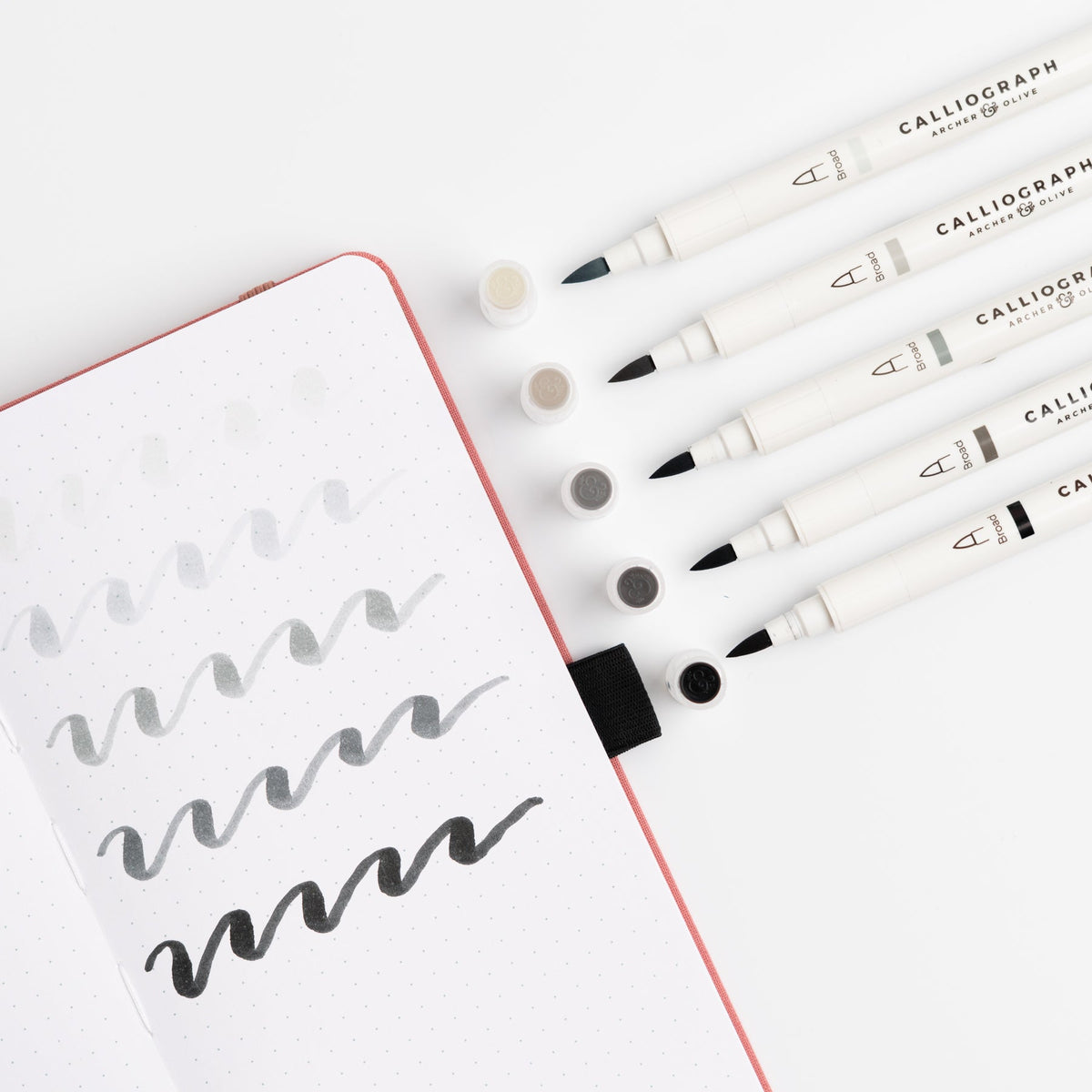 Grayscale Calliographs | Set of 5