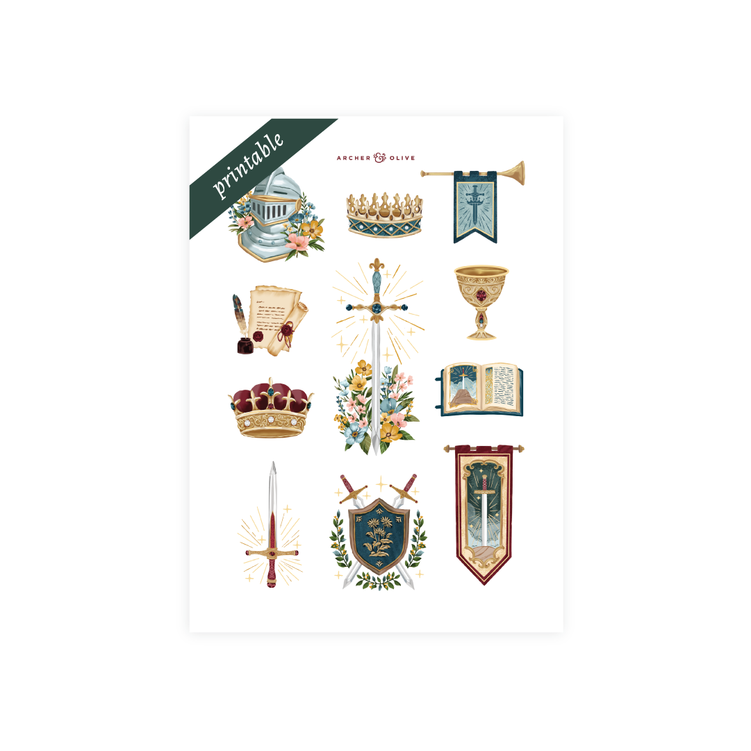 Printable Sticker: Knight's Sword