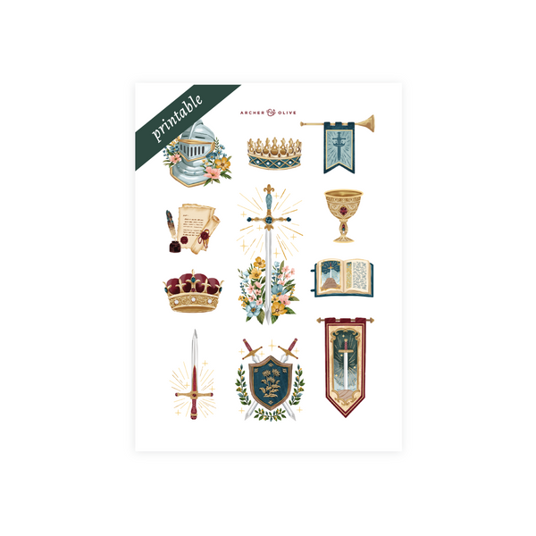 Printable Sticker: Knight's Sword