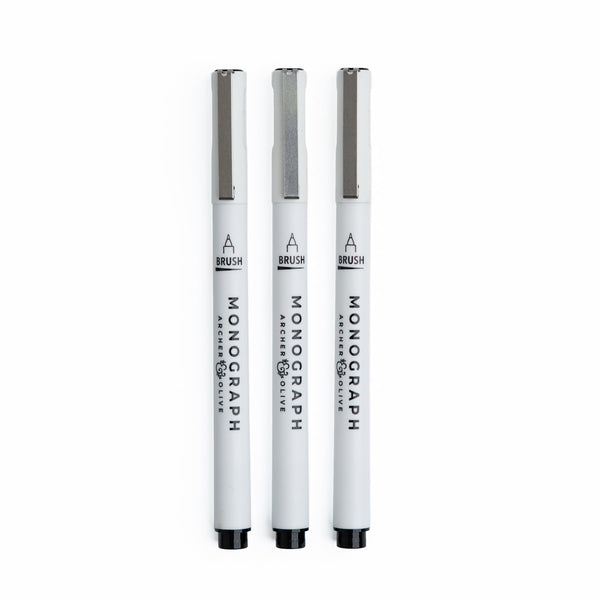 Monograph Brush Pens | Set of 3