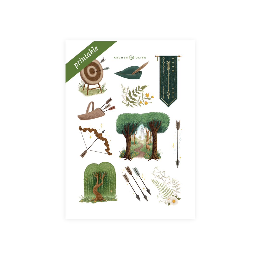 Printable Sticker: The Archer