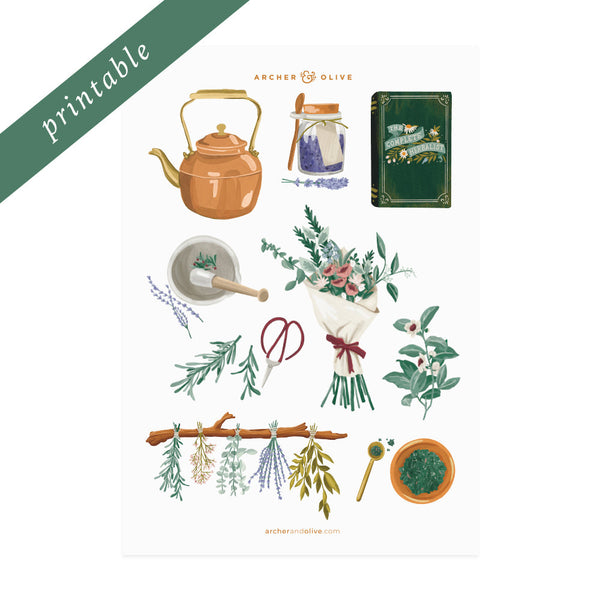 Botanist Printable Stickers